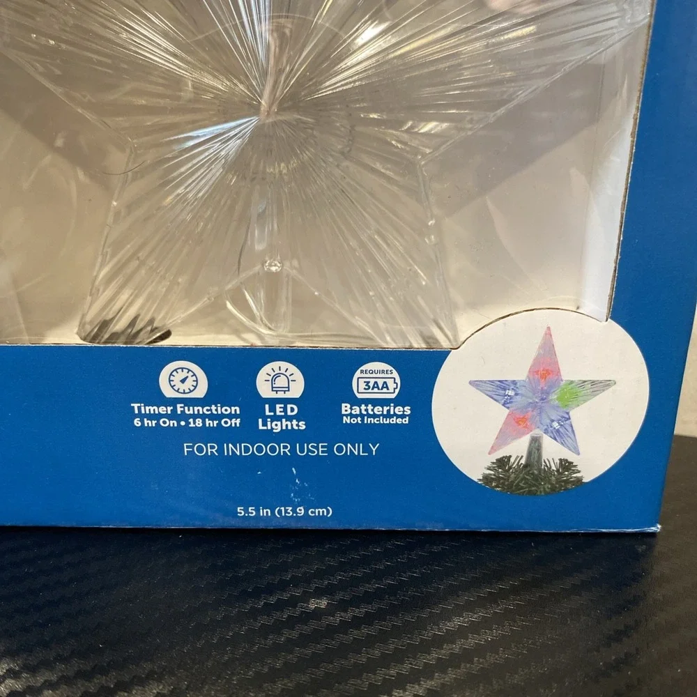 MINI STAR LED TREE‎ TOPPER AA BATTERIES NOT INCLUDED